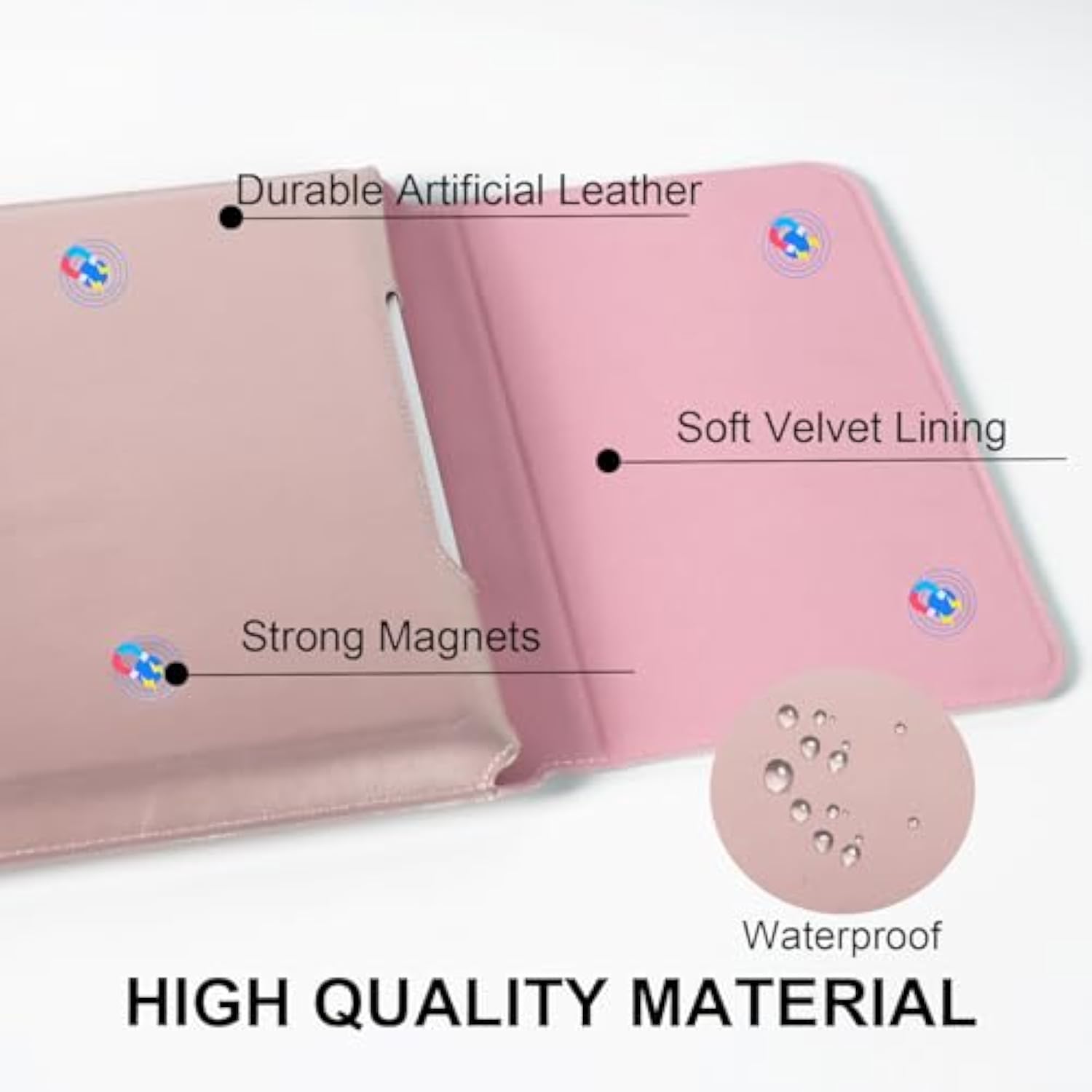 Laptop Sleeve Case With Stand And Mouse Pad 13-14 Inch Laptop Case Chromebook Sleeve Leather Protective Cover For Macbook Pro/Air Dell Hp Lenovo Thinkpad Samsung Asus Acer Lg Laptops