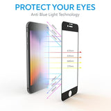 2 Pack Screen Protector For Iphone Se (2022, 2020), 8, 7, 6S, 6 - Full Coverage Tempered Glass (4.7 Inch, Black)