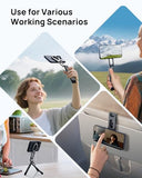 Magnetic Phone Tripod Stand for iPhone - Strong Magnet Foldable Cell Phone Stand for Vlog, Gym, Travel Essentials, Mini Tripod Phone Stand Compatible