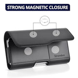 Holster For Samsung Galaxy S25 Ultra, S24 Ultra, S23 Ultra, A17, A16, A15, A14, A13, A36, A35, A32, A73 5G, A72, A71, A55, A54, A53, A42, A23, A03S - Leather Pouch (Fits Slim/Thin Case)