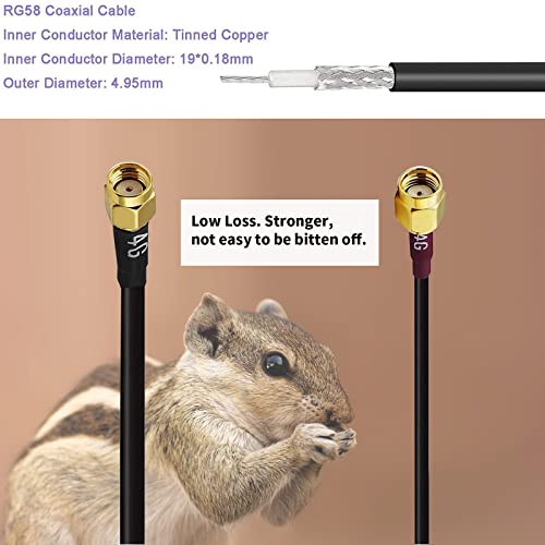 4G Lte Cellular Trail Camera Antenna With 10Ft Low Loss Thicker Cable For Spypoint Flex Link Micro Evo Stealth Cam Tactacam Reveal X Pro Muddy Manifest Covert Spartan Hunting Trail Camera,