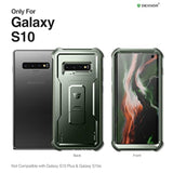 For Samsung Galaxy S10 Case, [Built In Screen Protector And Kickstand] Heavy Duty Grade Protection Shockproof Protective Cover For Samsung Galaxy S10 Army Green