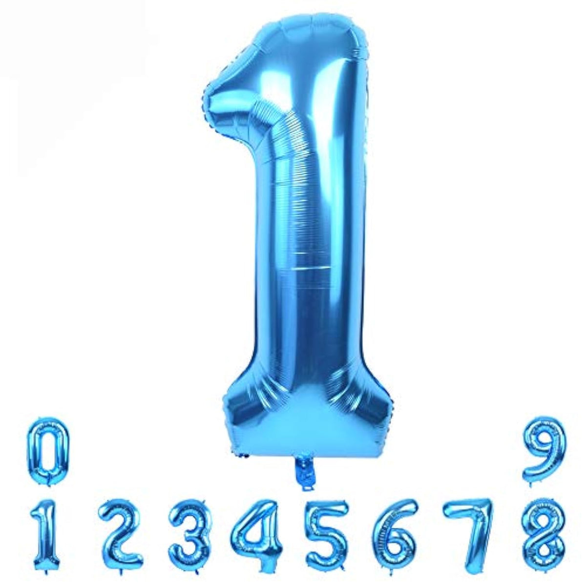 40 Inch Blue Large Numbers Balloon 0-9(Zero-Nine) Birthday Party Decor