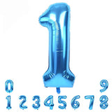 40 Inch Blue Large Numbers Balloon 0-9(Zero-Nine) Birthday Party Decor