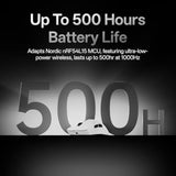 Rapoo VT7 Wireless Gaming Mouse, True 8K Wireless Polling Rate, 53g Lightweight, Up to 500 Hr Battery, Nordic nRF54L15 MCU, 100-Million Mechanical Switch, 10 Programmable Buttons, White