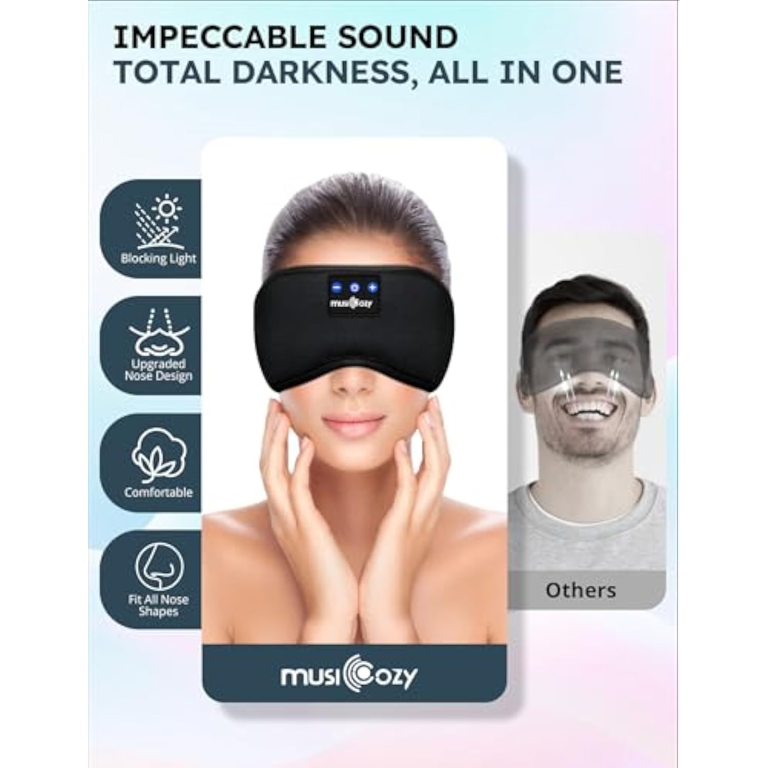 Sleep Headphones, Bluetooth 5.4 Sleep Mask Headband Headphones Sleeping Eye Mask, Wireless Music Earbuds Earphones With Hd Stereo Speakers For Side Sleepers, Cool Gadgets Unique Gift