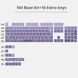 Pudding Pbt Keycaps For 75 Percent Keyboard, 120-Keys Transparent Keycaps Asa