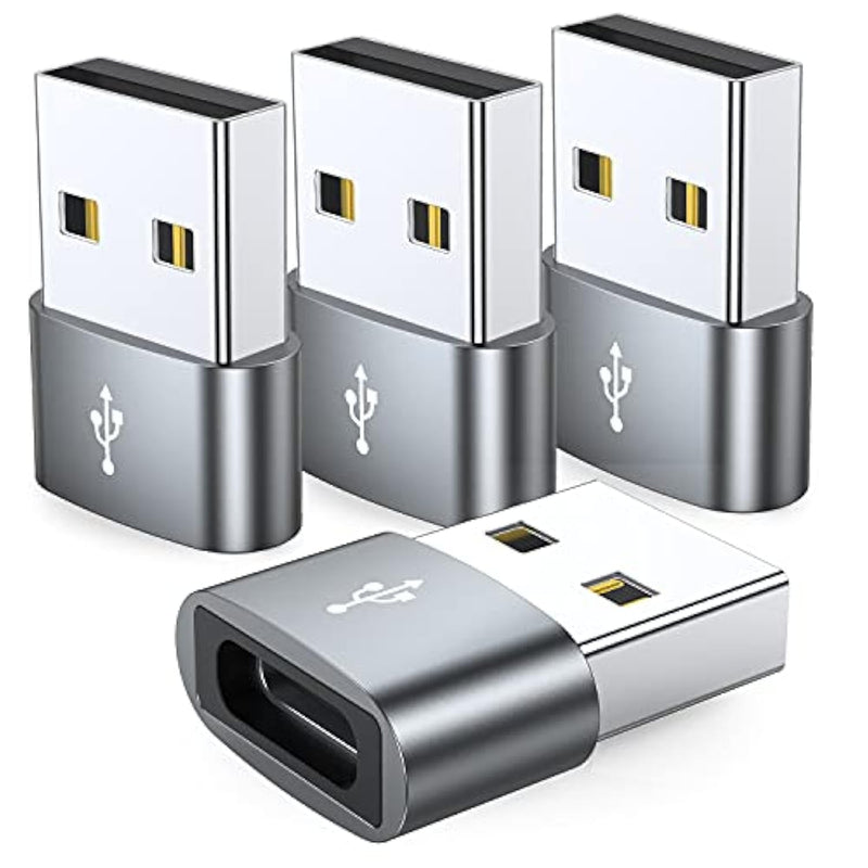 Usb C Female To Usb Male Adapter 4-Pack, Type C To Usb A Charger Cable Converter,Compatible With 11 12 13 14 15 16 Plus Pro Max,Ipad Pro Air 4 Mini 6,Samsung Galaxy S24 S23 S22 S21,Pixel