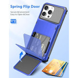 Wallet Case for iPhone 16 Pro 5 Credit Cards Holder 6.3 inch Blue