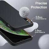 JETech Silicone Case for iPhone Xs Max 6.5-Inch, Silky-Soft Touch Full-Body Protective Case, Shockproof Cover with Microfiber Lining (Black)