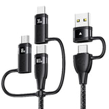 100W Usb C Multi Charging Cable, Usams 4Ft 5-In-1 5A Fast Sync Charger Adapter