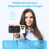 Magnetic Portable Charger 10800Mah,4-In-1 Wireless Power Bank With Iwatch Charger, Qc4.0+20W Pd Fast Charging Usb C Battery Pack With Lcd Display For Magsafe,Iphone 16/15/14/13/12 Series,Apple Watch