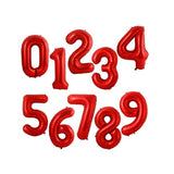 32 Inch Large Foil Helium Number Balloon Birthday Wedding Party 0-9 (Red, 1)