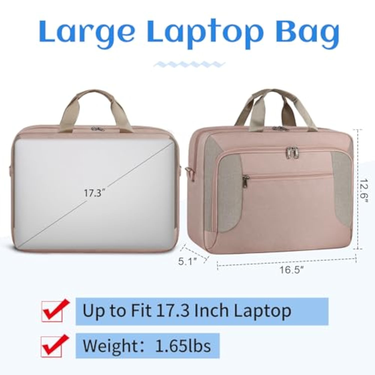 Large Waterproof Laptop Case For Men & Women