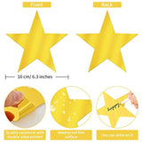 40 Pcs Metallic Star Cutouts Double Printed Paper Stars Decoration For Wedding Movie Night Party Supplies Bulletin Board Classroom Wall Decorations (Gold)