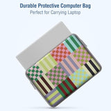 MOSISO Laptop Case 13.3 inch, 13-14 inch Laptop Sleeve Bag Compatible with MacBook Air/Pro 13/Pro 14, HP Dell Acer ASUS Lenovo Notebook,Neoprene Computer Bag with Small Case,Colorful Stripes&Checkered