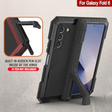For Galaxy Z Fold6 Metal Case [2.0 Series] Heavy Duty Cover | Full Body Aluminum & Tpu Design W/Built In Tempered Glass Screen Protector For Galaxy Z Fold6 (2024) (7.6") [Black]