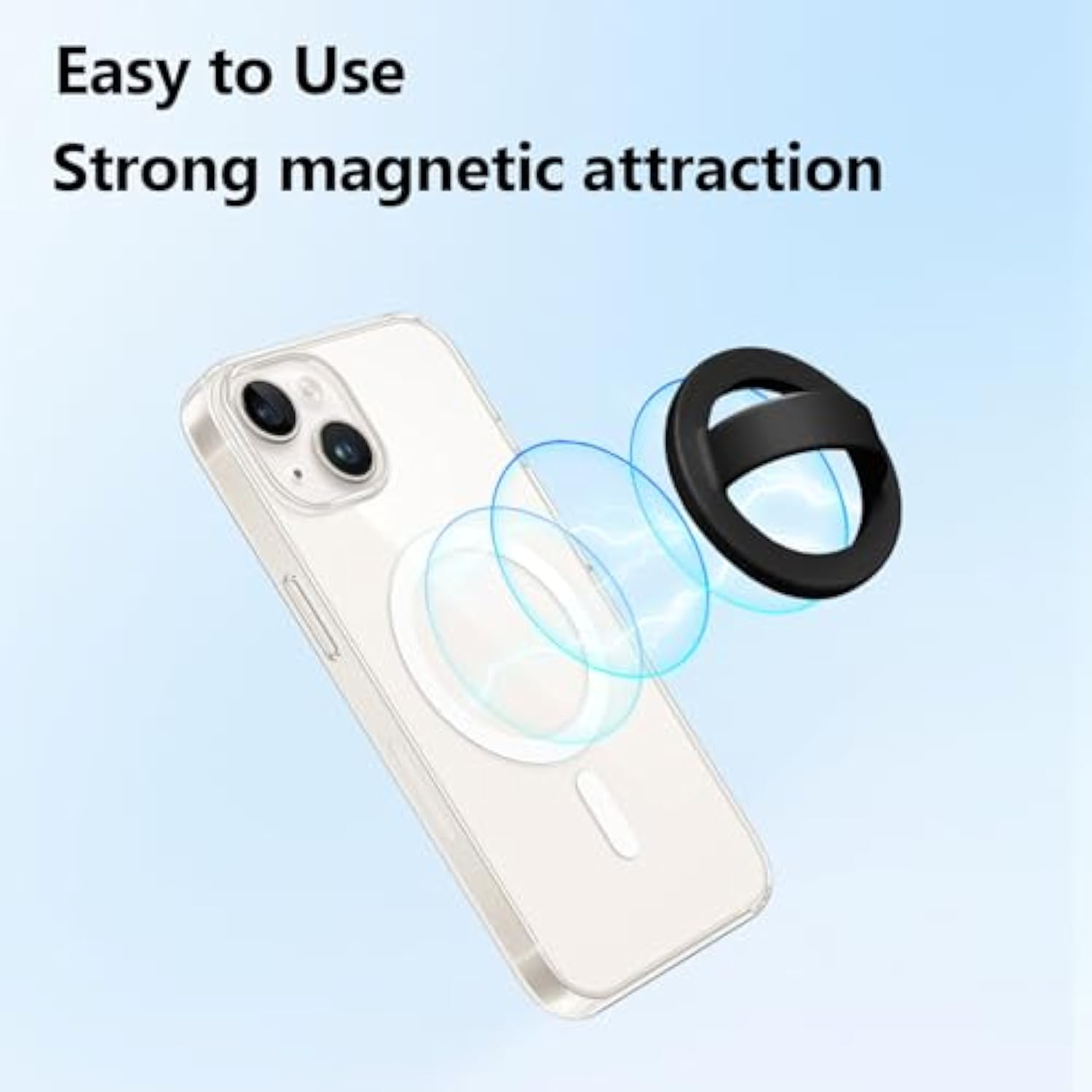 Magnetic Silicone Ring Grip Phone Holder, Rotating Finger Loop Ring Grip Holder, Soft And Portable, Strong Magnetic Attraction, Compatible With Magsafe Phone Case (Lilac)