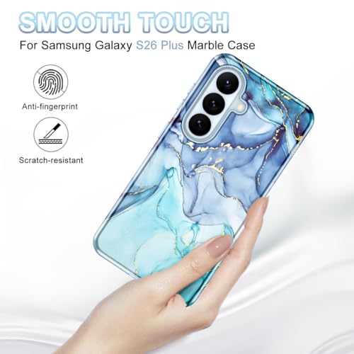 for  Galaxy S26 Plus Case, [Military Grade Drop Tested] Marble Pattern Design Slim Rugged Shockproof Women Girls Men Protective Anti-Scratch