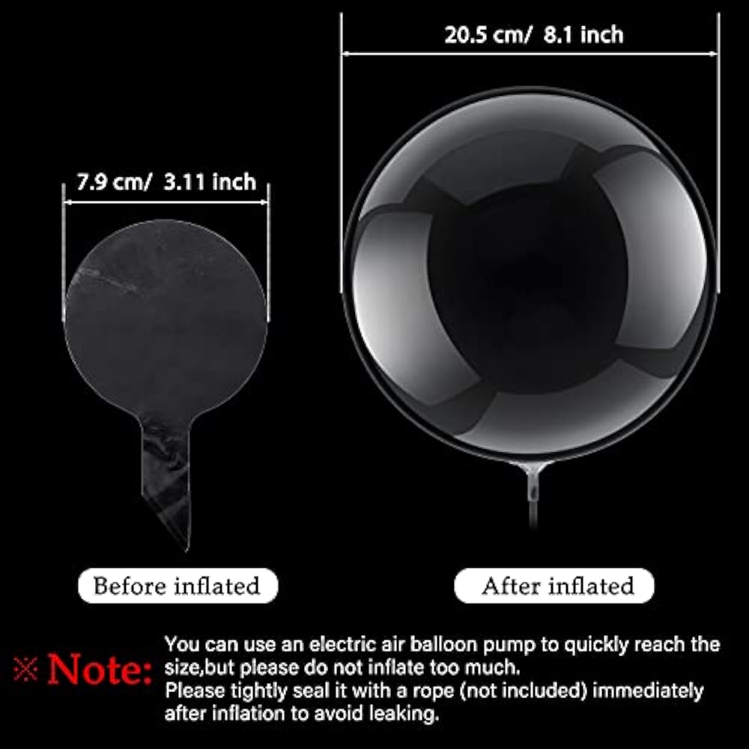 30 Pieces Bubble Transparent Balloons Bobo Balloons Crystal Bubble Cle