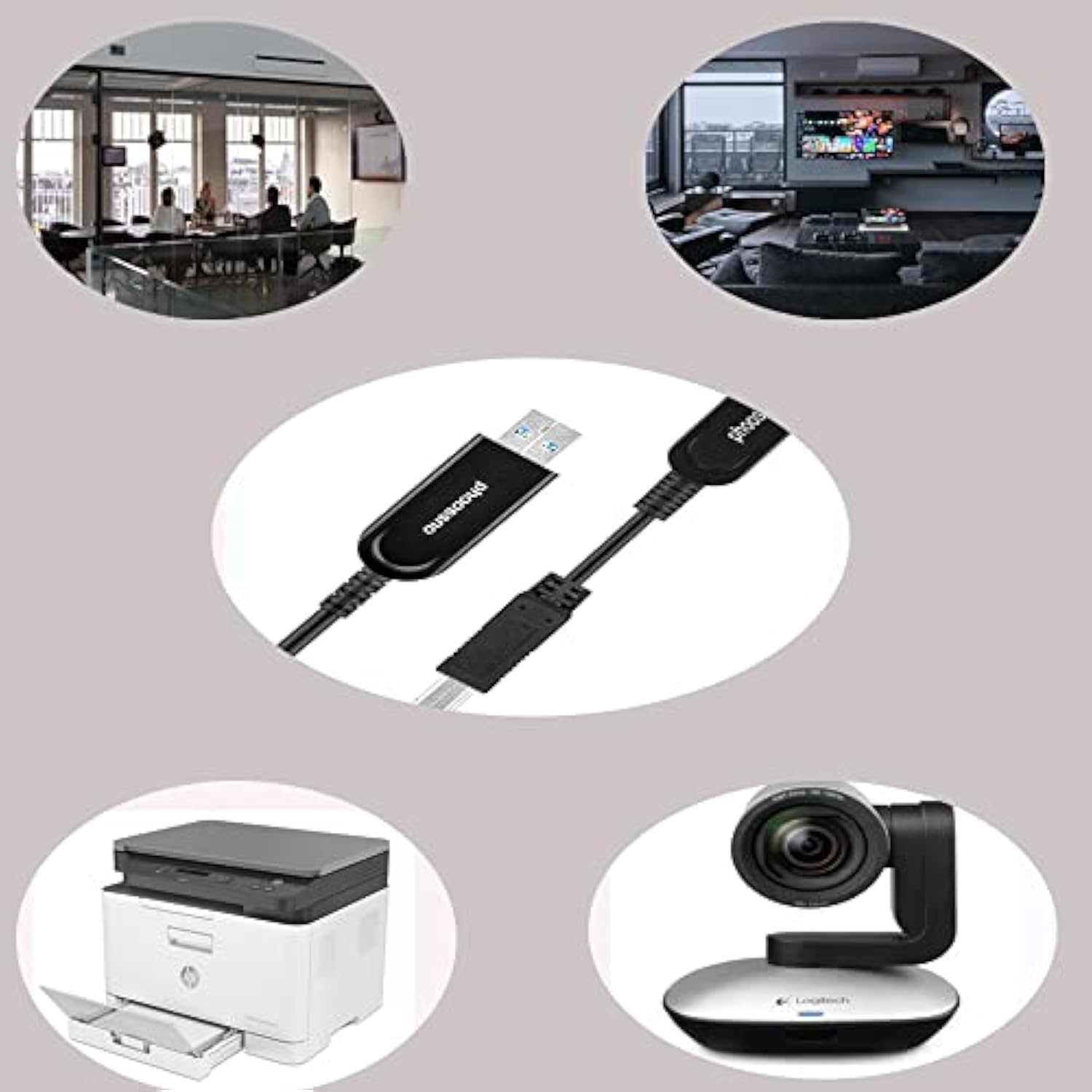 Usb 3.0 A To B Extension Cable Active Optical Usb 10Gbps 33Ft 10M Backward Usb