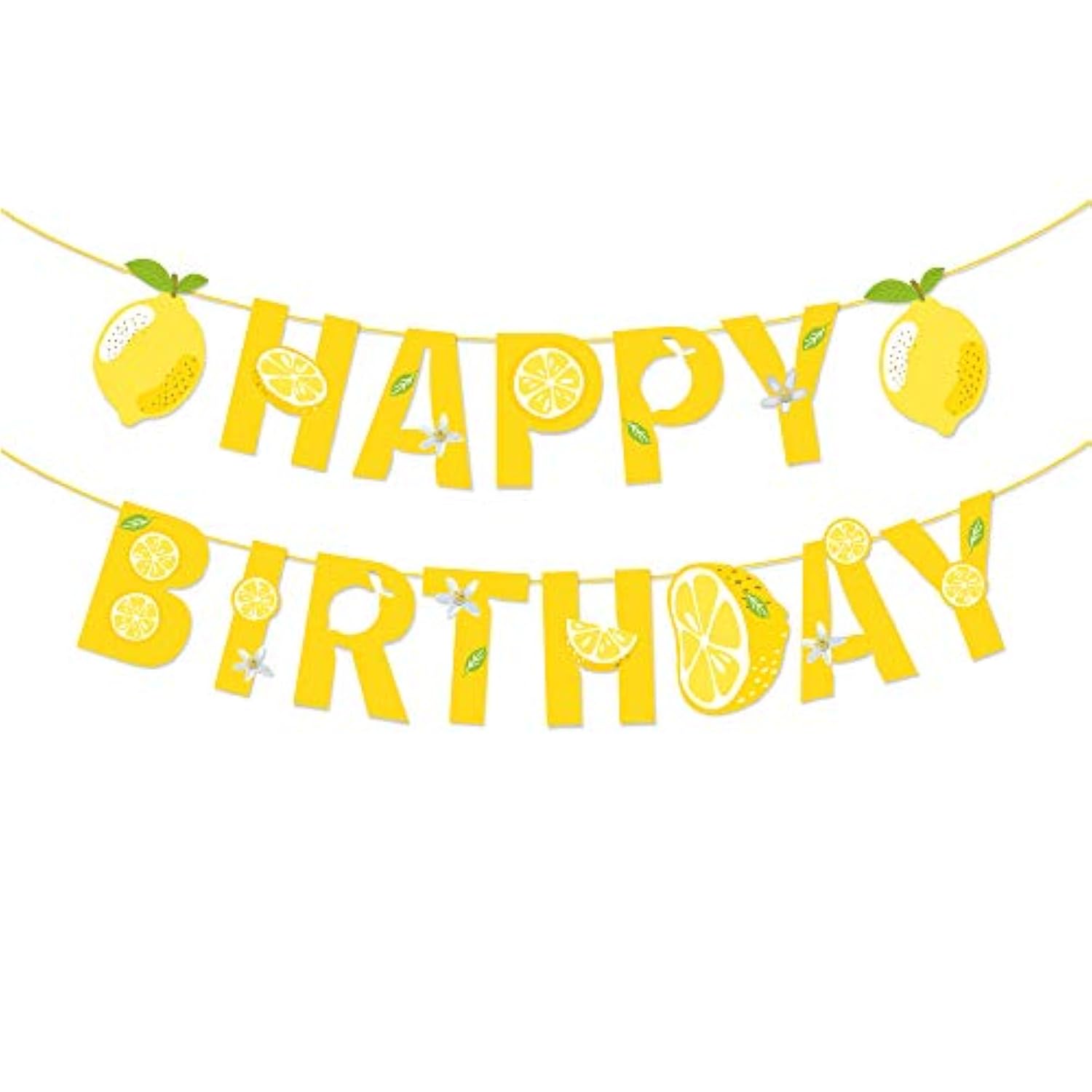 Lemon Banner Lemon Happy Birthday Banner Lemonade Birthday Party Banner Lemon Party Decoration Lemonade Happy Birthday Sign For Summer Fruit Birthday Party Lemon Theme Bridal Shower Supplies