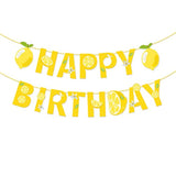 Lemon Banner Lemon Happy Birthday Banner Lemonade Birthday Party Banner Lemon Party Decoration Lemonade Happy Birthday Sign For Summer Fruit Birthday Party Lemon Theme Bridal Shower Supplies