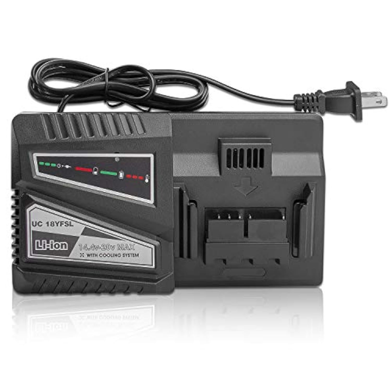 Uc18Ysfl Li-Ion Battery Charger For Hitachi Electrical Drill 14.4V- 18V Li-Ion Battery Bsl1815 Bsl1820 Bsl1825 Bsl1830 Bsl1840 Bsl1850 Bsl1860 Bsl1415 Bsl1420 Bsl1425 Bsl1430 Bsl1440 Bsl1450