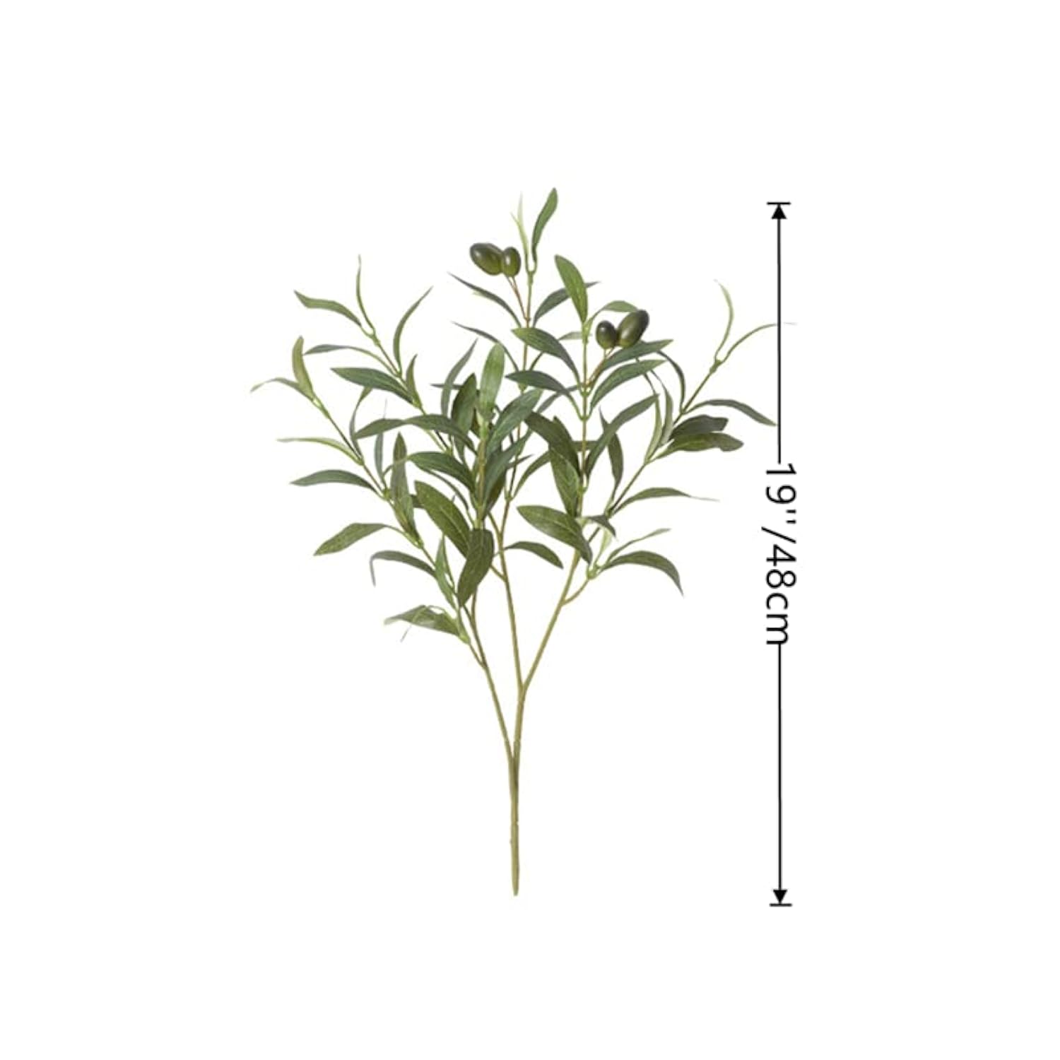 4 Pcs Artificial Olive Branches For Vases 19 Inch Faux Olive Branch Stems Leaves With Fruits For Home Decor Weddings Party Vase Decorative Floral Arrangement