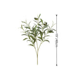 4 Pcs Artificial Olive Branches For Vases 19 Inch Faux Olive Branch Stems Leaves With Fruits For Home Decor Weddings Party Vase Decorative Floral Arrangement