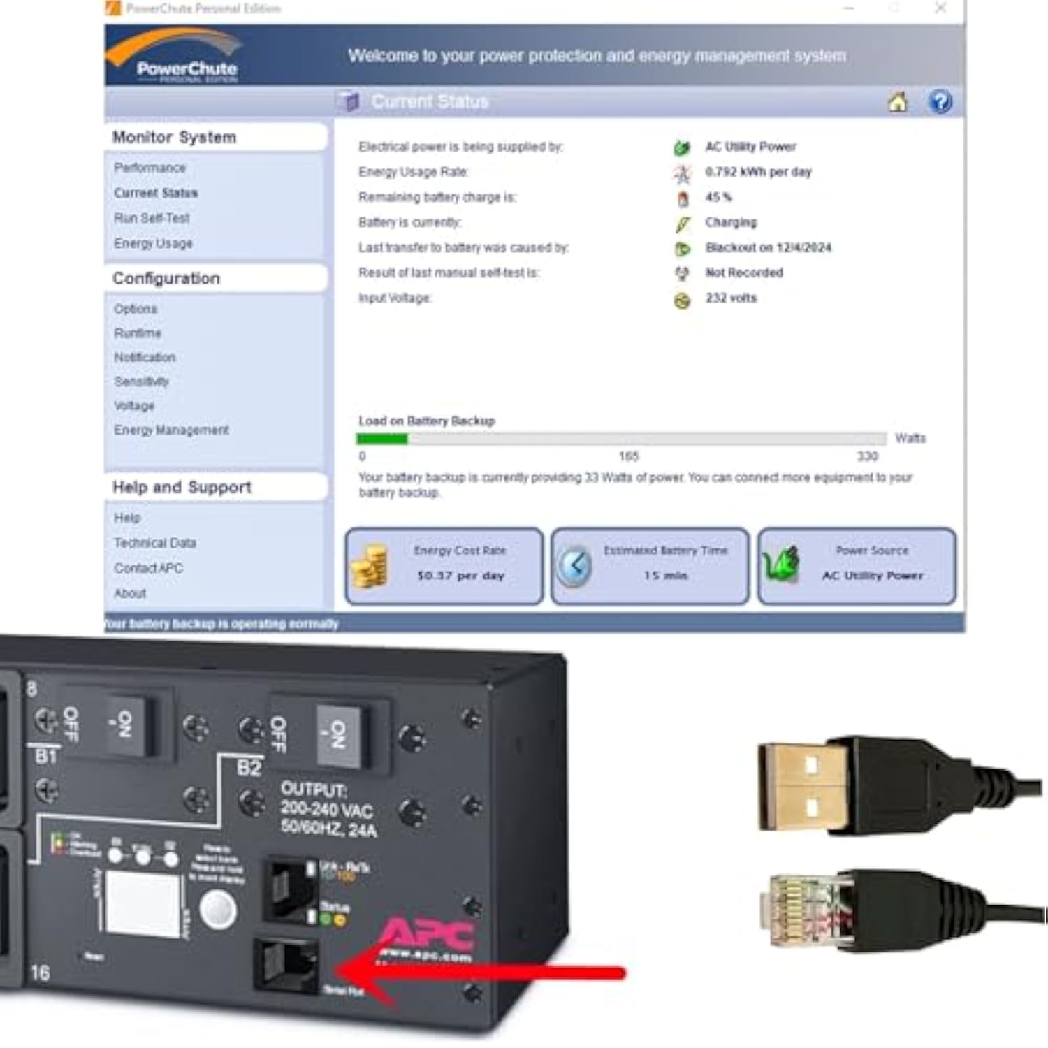 Sh-Rj50A Usb To Rj50 10Pin Cable For Apc Ups Devices Equivalent To Ap9827(1.8M