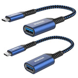 Usb C To Usb 3.0 Adapter [2 Pack], Usb-C To Usb Adapter,Usb Type-C To Usb,Thunderbolt 3 To Usb Adapter Otg Cable For Iphone 15/15 Pro/15 Plus/15 Pro Max,Macbook,Ipad,Galaxy,Google Pixel And More