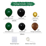 Dark Green Black Gold Brown Balloon Garland Arch Kit - 122Pcs Dark Gre