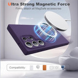 Purple Samsung Galaxy S24 Ultra Case with Stand, 6.8 Inch Screen Protection