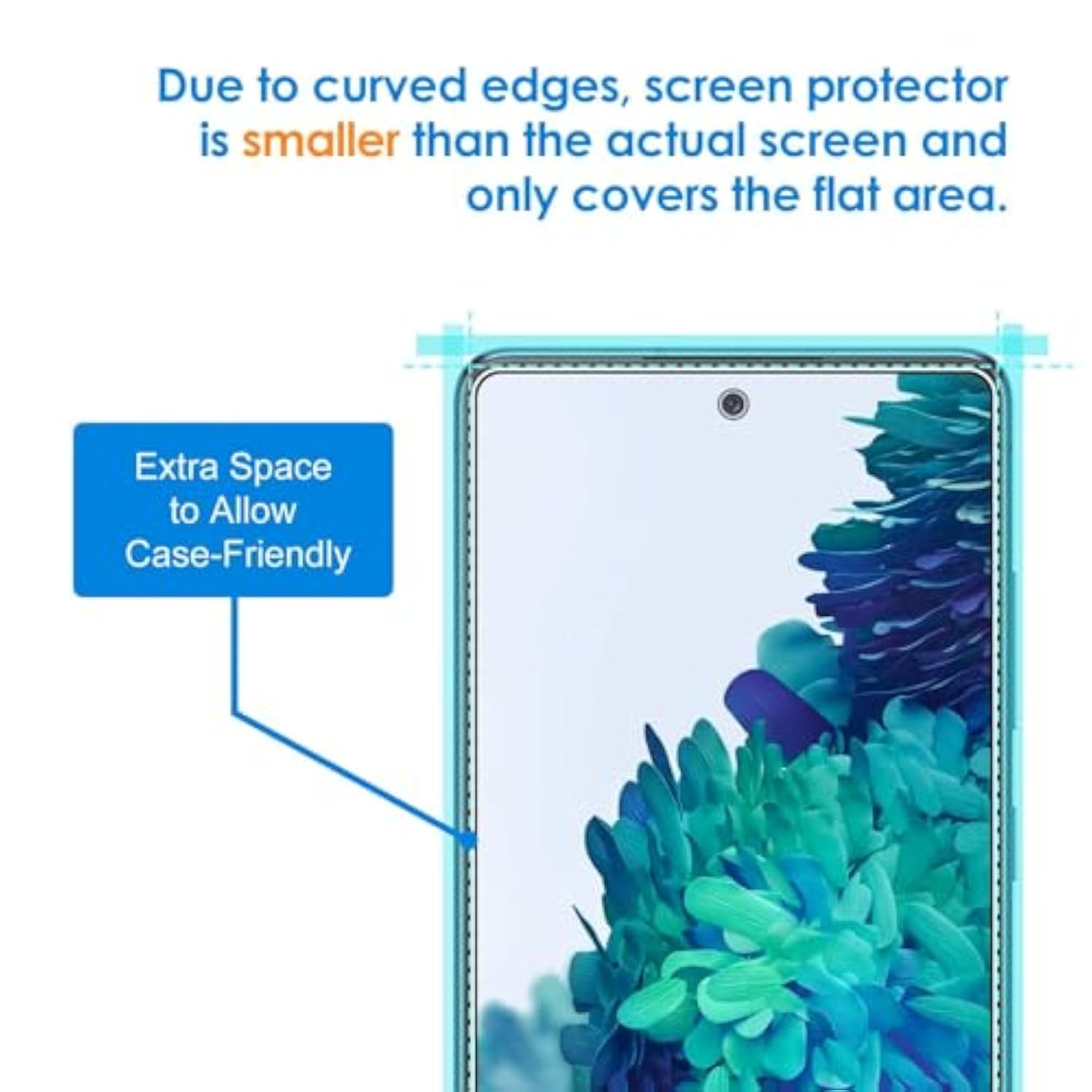 JETech Screen Protector Compatible with Samsung Galaxy S20 FE 6.5-Inch, Tempered Glass Film, 3-Pack