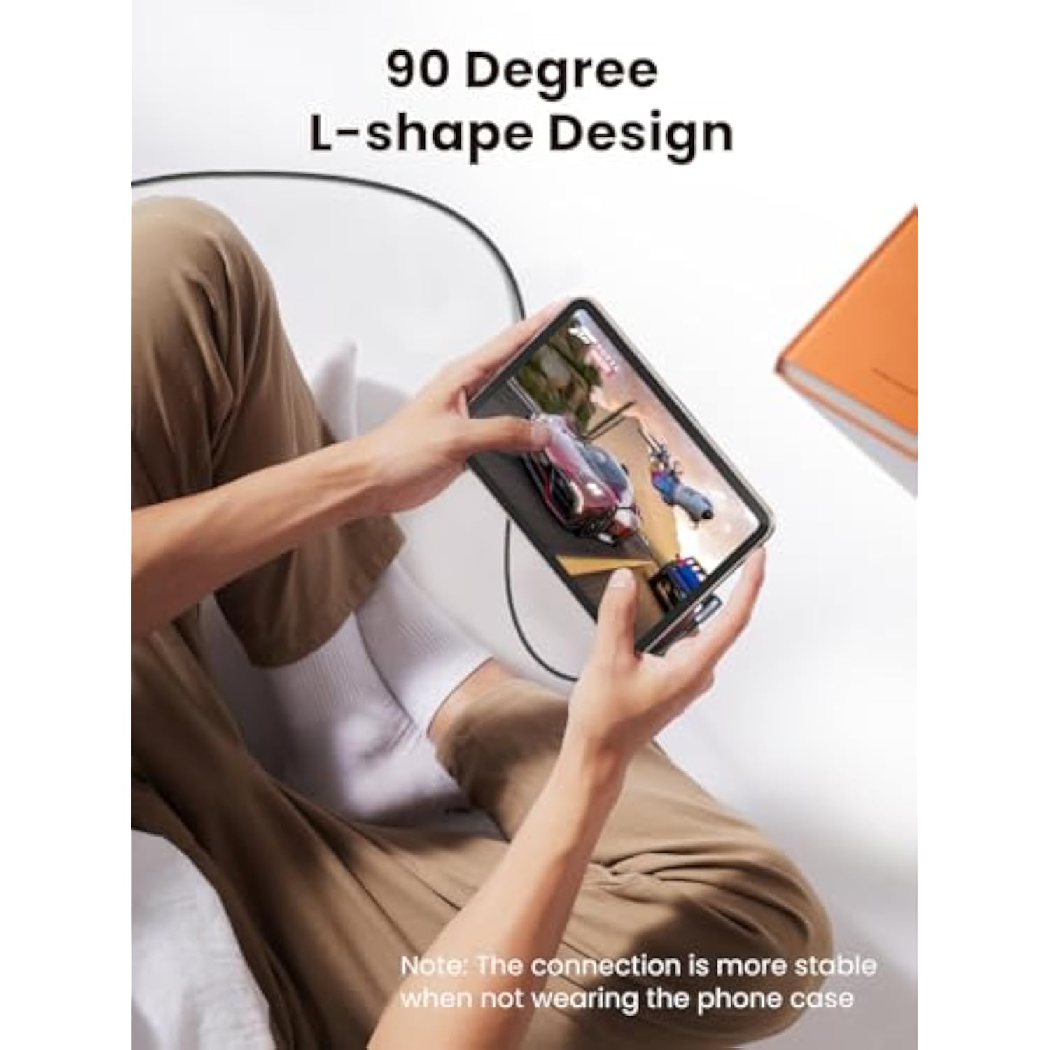 UGREEN Right Angle USB C Cable, 60W USB C Fast Charging Cable 90 Degree Compatible with iPhone 17/17 Plus/17 Pro/16, MacBook Pro, iPad Pro, Samsung Galaxy S25/S24, Google Pixel 8/7, 6.6FT