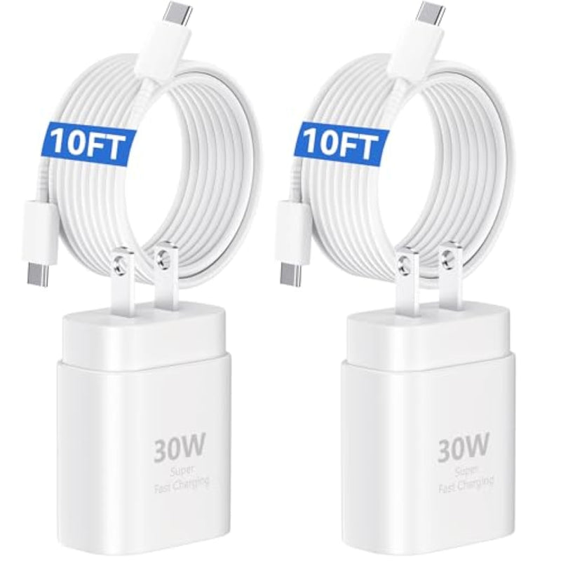Usb C Iphone 16 Pro Max Charger Fast Charging, 30W 10 Ft Extra Long Cable Cord With Iphone 16 15 Charger Block For Iphone 16 Pro Max/16 Pro/16 Plus/15 Pro/15 Pro Max/15 Plus/15, Ipads, S24/S23