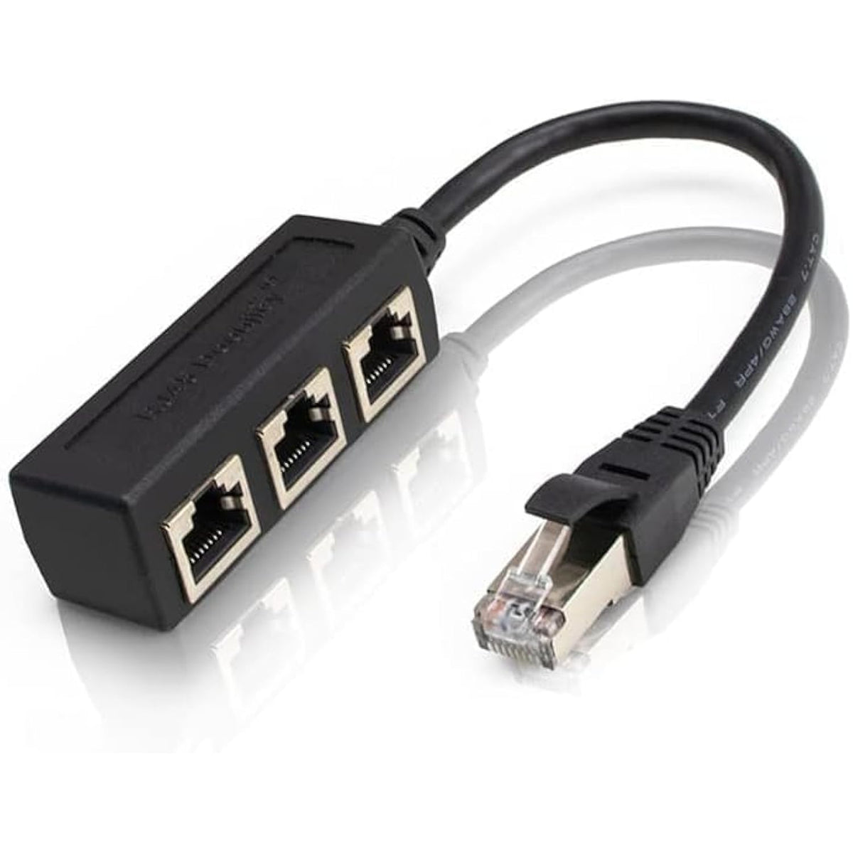Rj45 Lan Ethernet Network Distributor Splitter 1 Male To 3 Female Socket Port