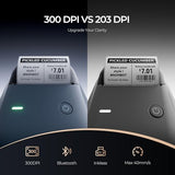 B1 Pro Label Maker, 300Dpi Hd Label Printer, Ideal For Photos,Stores,Notes,Study Graphics, Small Business, Built-In A Roll Of Label(2 X 1.2 Inches-White), Blue