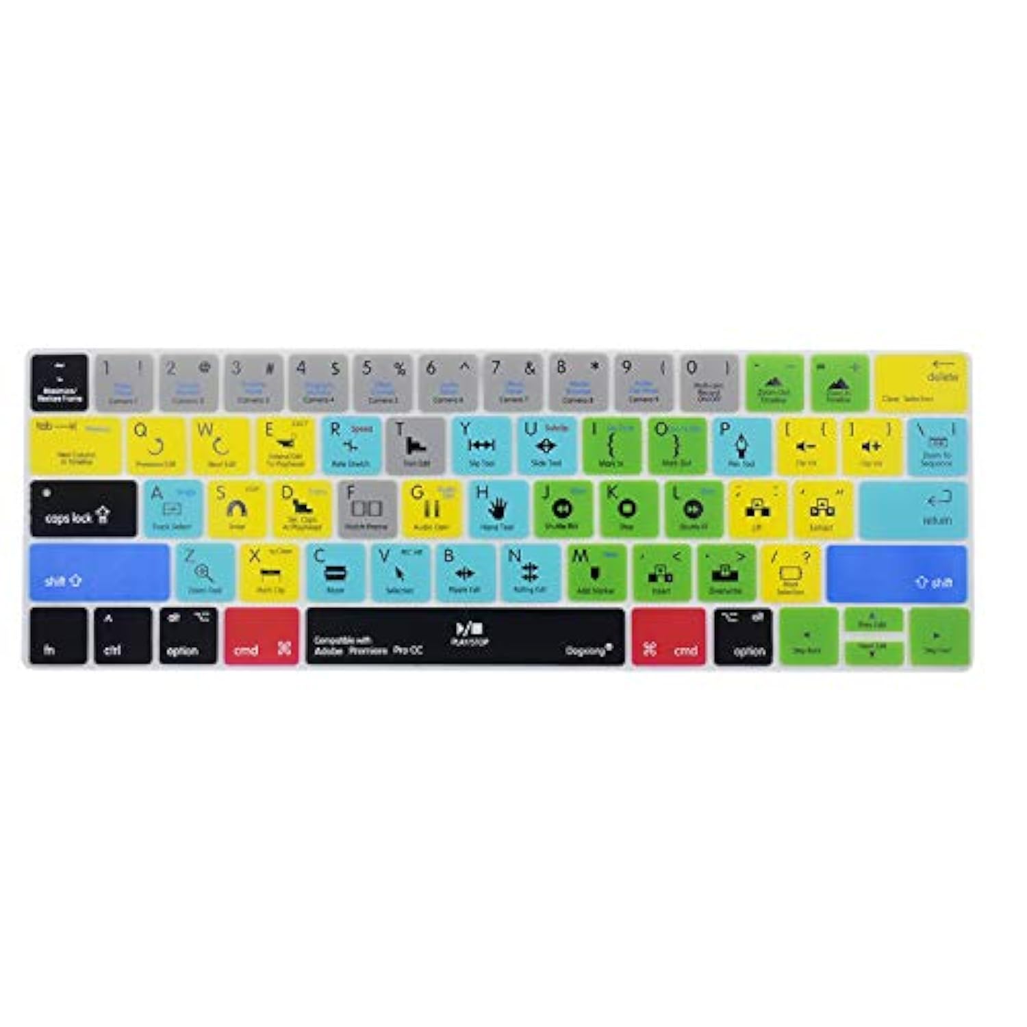Premiere Pro Cc Shortcuts Hotkey Silicone Keyboard Cover Skin For Macbook Pro