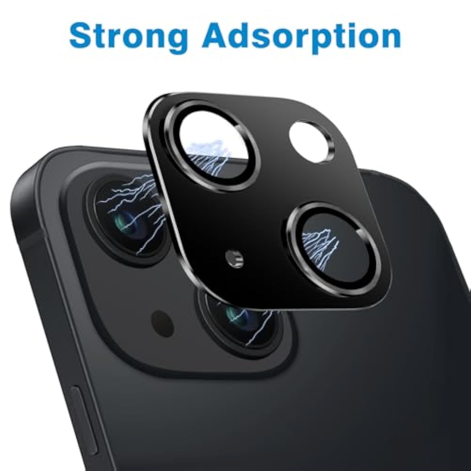 Compatible With Iphone 15 And 15 Plus Camera Lens Protector, Anti-Scratch Tempered Glass Len Screen Protector Shockproof Full Protective Camera Cover Case Friendly Lens Cover-Black