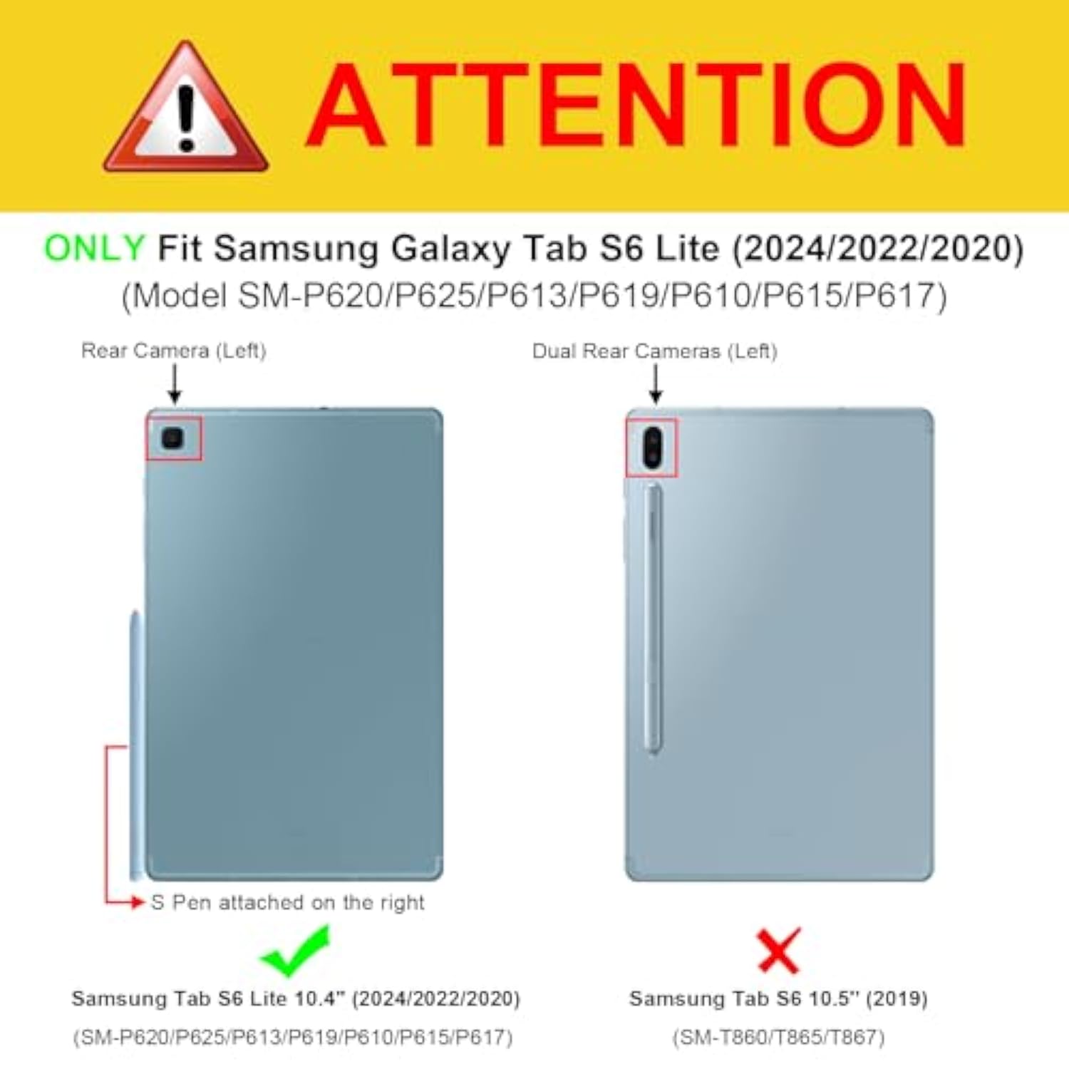 Fintie Hybrid Slim Case for Samsung Galaxy Tab S6 Lite 10.4 Inch 2022/2020 Mod