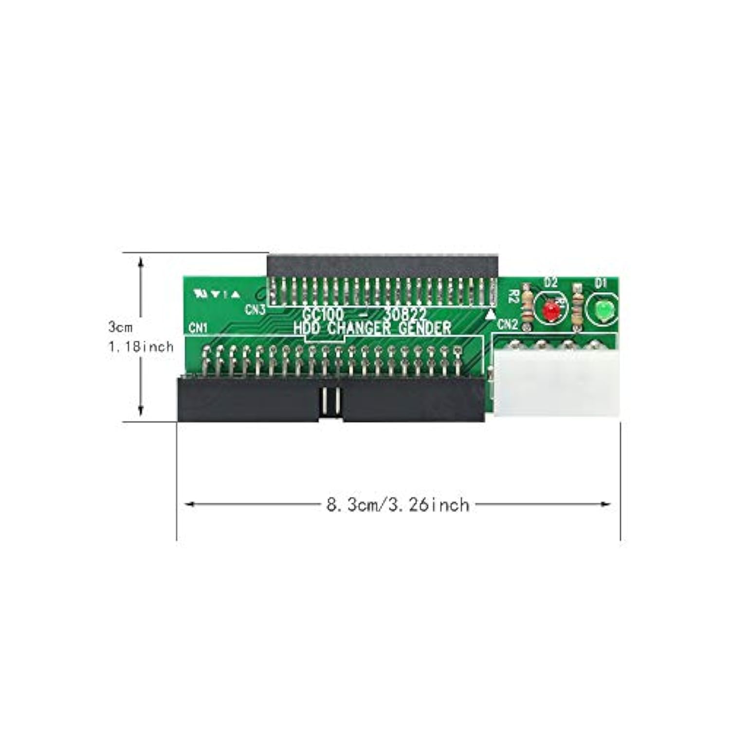 2.5 To 3.5 Ide Adapter,2.5 Inch 44 Pin Hard Disk Drive Laptop Ide To 40 Pin 3.