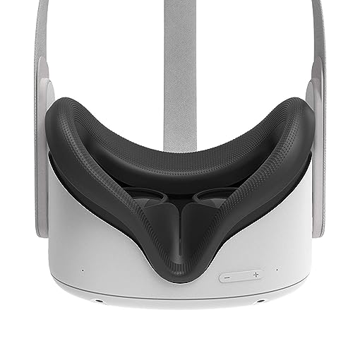 Face Cushion Pad Replacement Compatible with Oculus Quest 2, Silicone Cover, Sweatproof Washable Lightproof Anti-Leakage VR Face Plate Mask