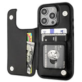 iPhone 16 Pro Wallet Case, Card Holder, PU Leather Kickstand, Shockproof Cover 6.3"