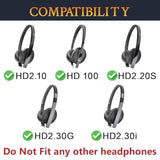 Earpads Replacement For Sennheiser Hd2.10 Hd2.20S Hd2.30G Hd2.30I Hd100 Headphones, Ear Pads Cushions With Soft Protein Leather And High-Density Memory Foam - Black