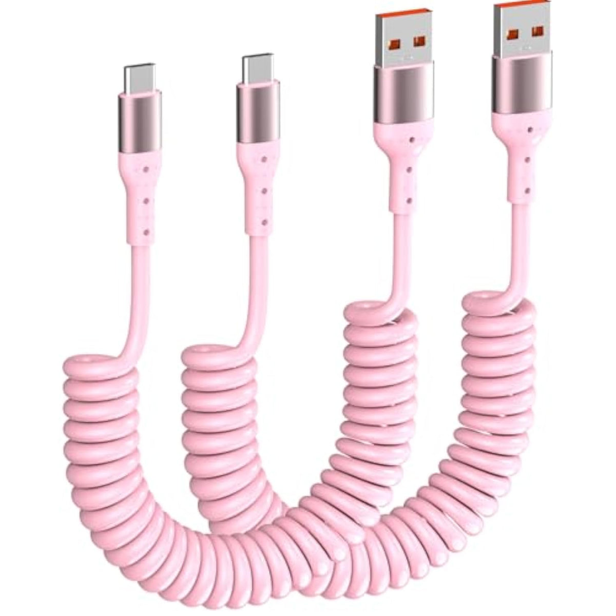 Coiled Car Carplay Cable Cord For Iphone 17 16, 2 Pack 5Ft Usb To Usb C Coiled Cable For Car Carplay Short Usb C Retractable Cord For Iphone 17/17 Pro/17 Pro Max/Air/1616 Pro/16 Pro Max/15/15 Pro Max