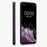 Samsung Galaxy S9 Case Compatible with kwmobile - Soft Slim Metallic TPU Silicone Cover - Metallic Berry
