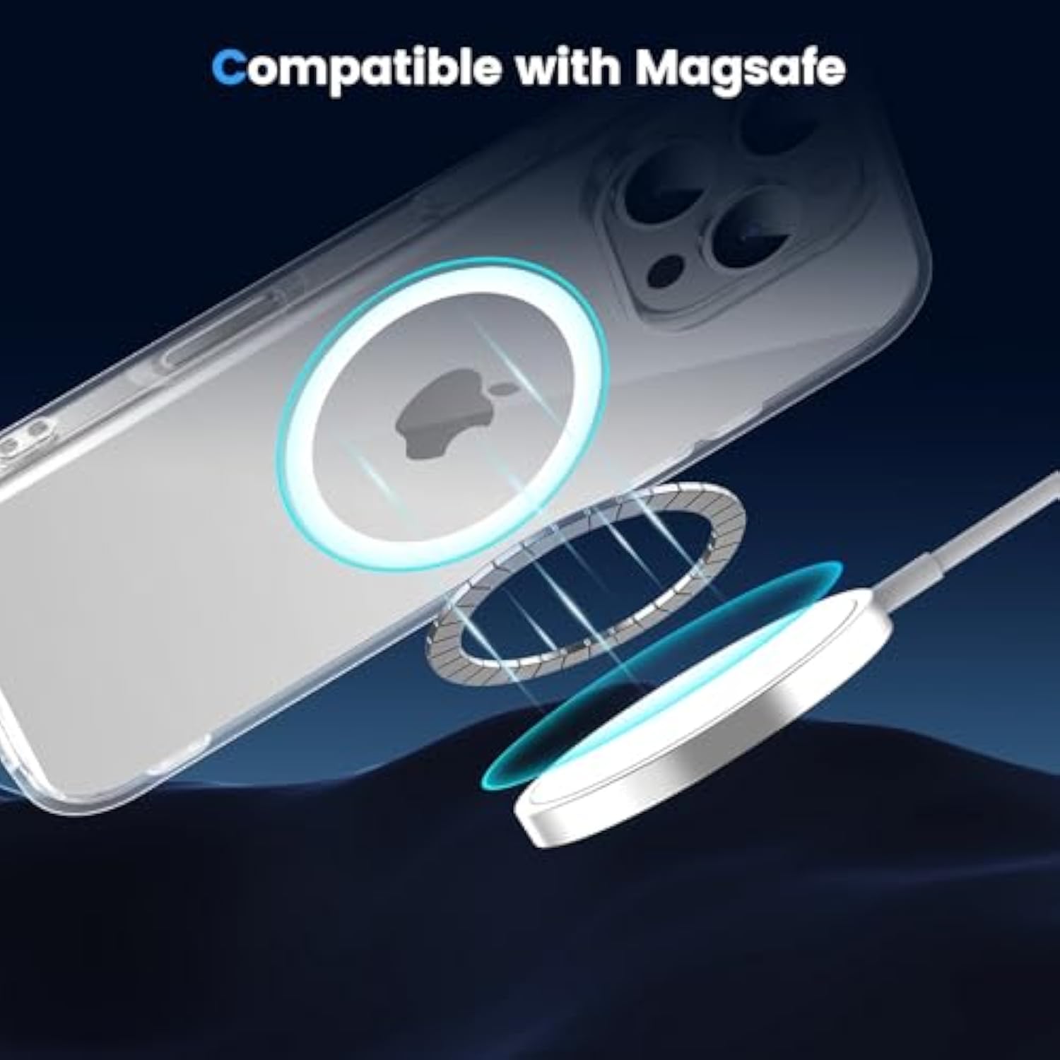 For Iphone 16 Pro Max Case Clear, [Compatible With Magsafe][Anti-Yellowing][-Grade Protection] Shockproof Slim Magnetic Phone Case For Iphone 16 Pro Max, Transparent