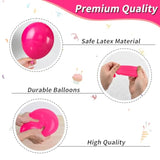 Hot Pink And Black Balloons,50Pcs 12 Inch Black Pink And Silver Confetti Balloons With Ribbon,For Girls Wedding Bridal Shower Birthday Party Decorations